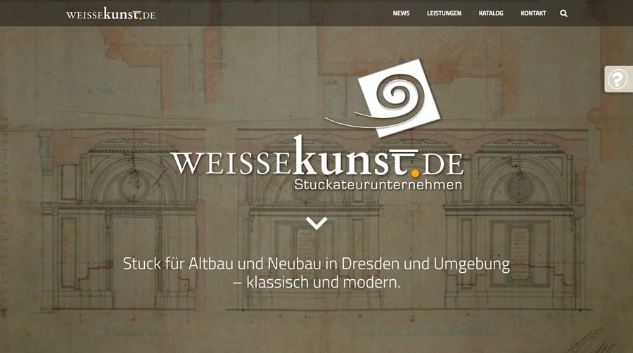 Neue Website für das Dresdner Stuckateurunternehmen WEISSEKUNST